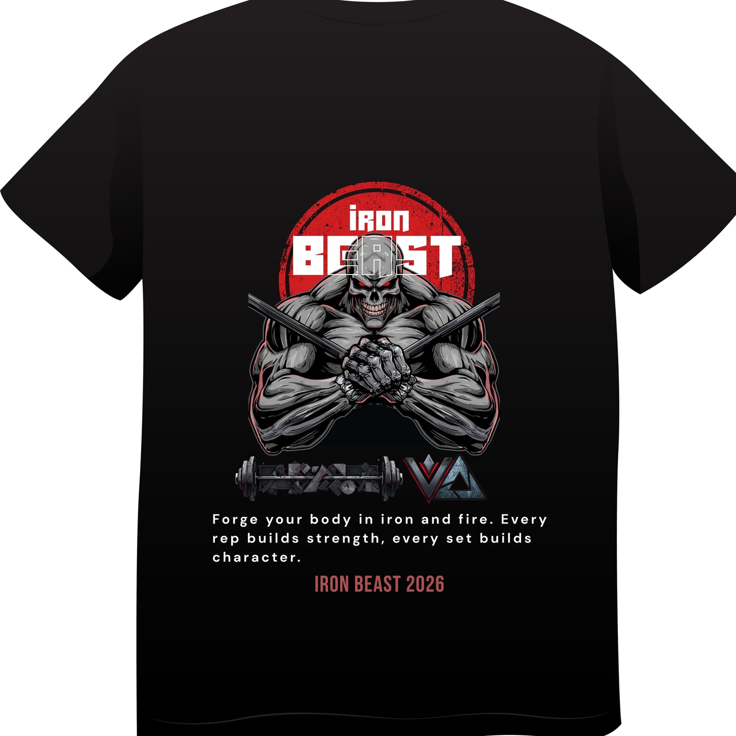 Forge Your Strength in the Iron Beast Oversized T-Shirt