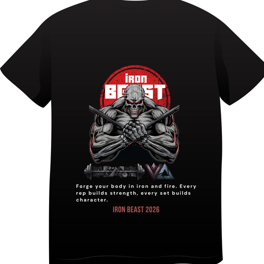 Forge Your Strength in the Iron Beast Oversized T-Shirt
