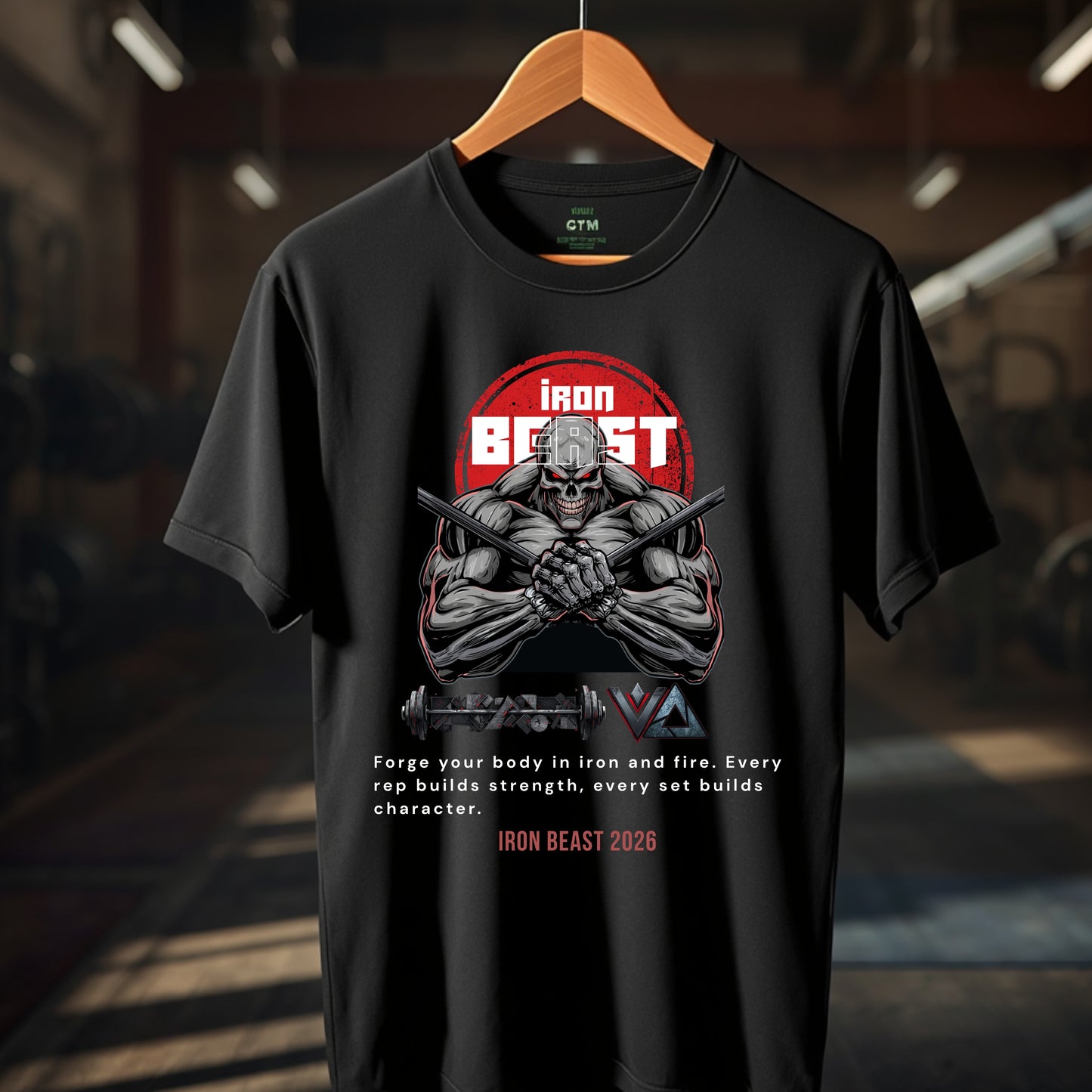 Forge Your Strength in the Iron Beast Oversized T-Shirt